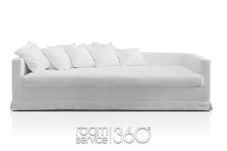 Otto Contemporary Fabric Sofa Pianca Designer Italian Sofa Certainly Throughout White Fabric Sofas (View 2 of 20)