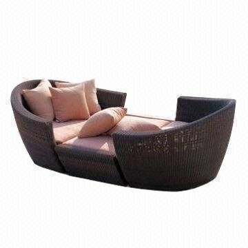 Outdoor Sun Loungerlounger Sofa Bed Made Of Rattan With 12mm Well With Regard To Sofa Lounger Beds (Photo 6 of 20)