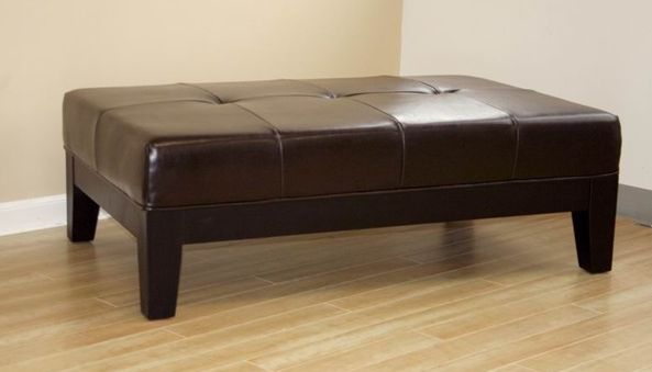 Padded Coffee Table Perfectly In Brown Leather Ottoman Coffee Tables (View 12 of 20)