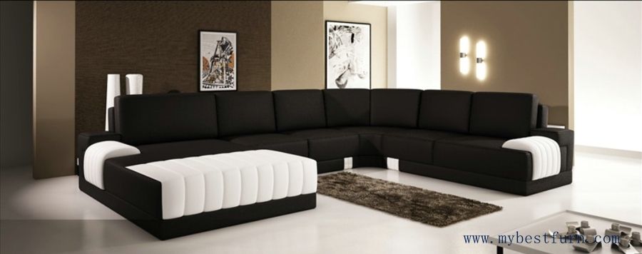 Popular Settee Leather Buy Cheap Settee Leather Lots From China Very Well Throughout White And Black Sofas (View 6 of 20)
