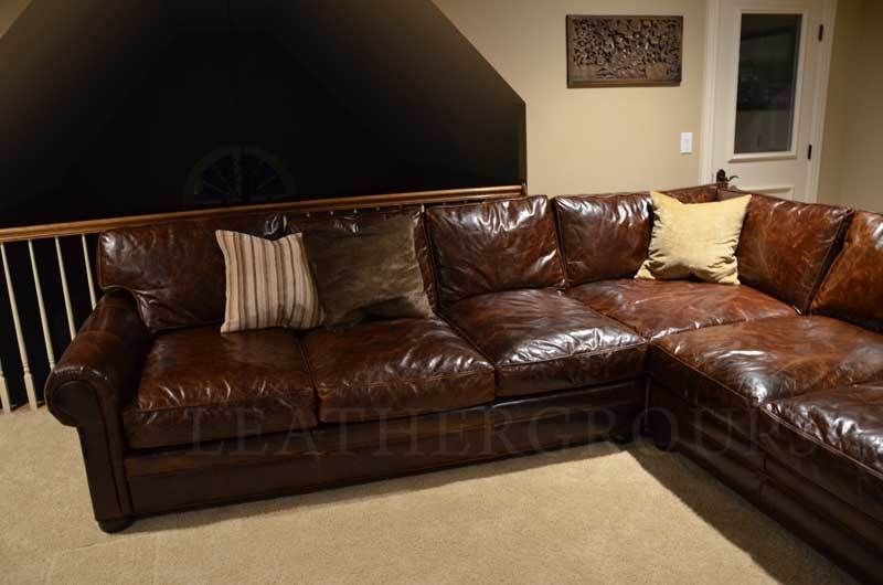 Sofa Beds Design Chic Unique Vintage Leather Sectional Sofa Very Well Pertaining To Vintage Leather Sectional Sofas (View 7 of 20)