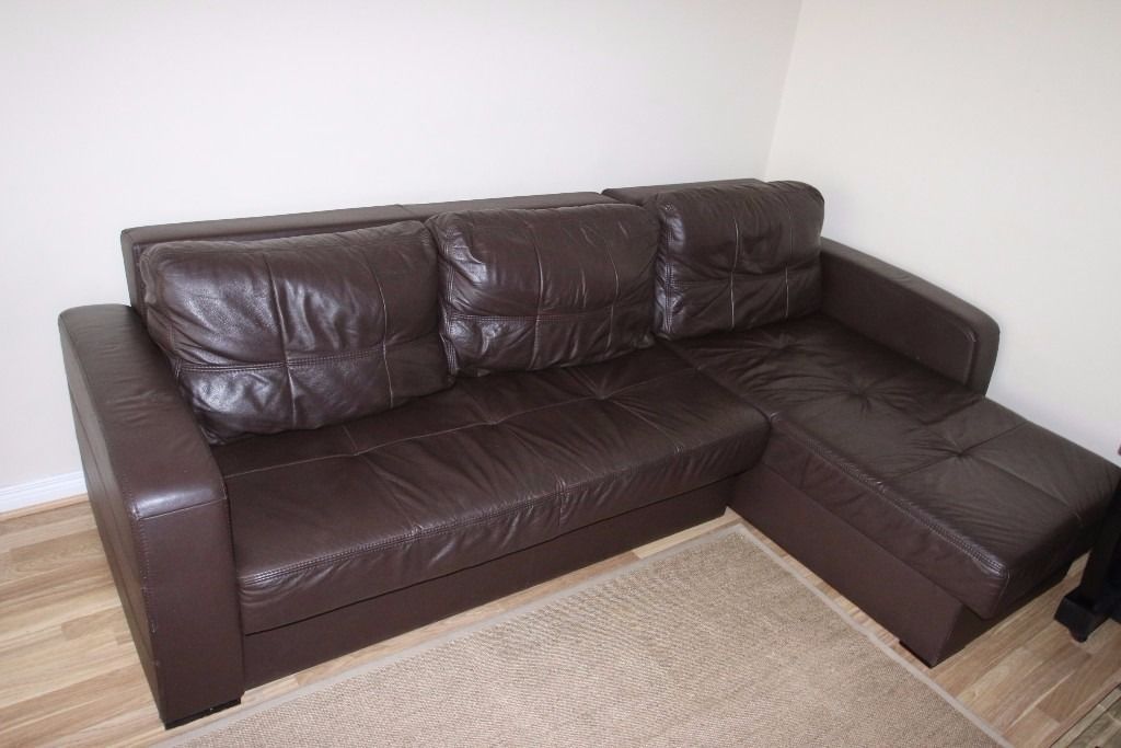 Sofa Leather Corner Sofa Bed In Coleraine County Londonderry Properly With Regard To Leather Corner Sofa Bed (View 11 of 20)