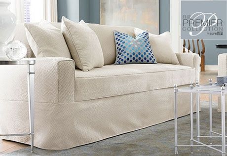 Sure Fit Slipcovers Premier Acadia Separate Seat Petite Sofa Good Pertaining To Slipcovers Sofas (Photo 1 of 20)