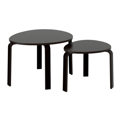 Svalsta Nesting Tables Set Of 2 White Stain Ikea Nicely Regarding Stackable Coffee Tables (View 13 of 20)