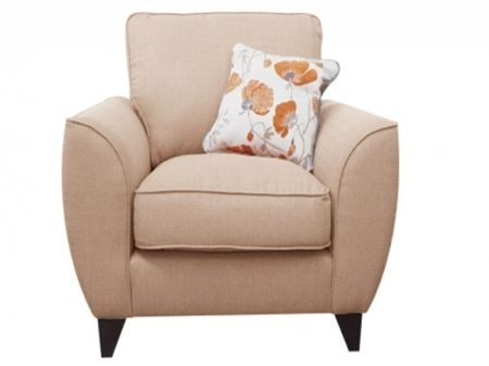Tarny Beige Fabric Armchair Armchairs From Fads Well Throughout Fabric Armchairs (View 15 of 20)