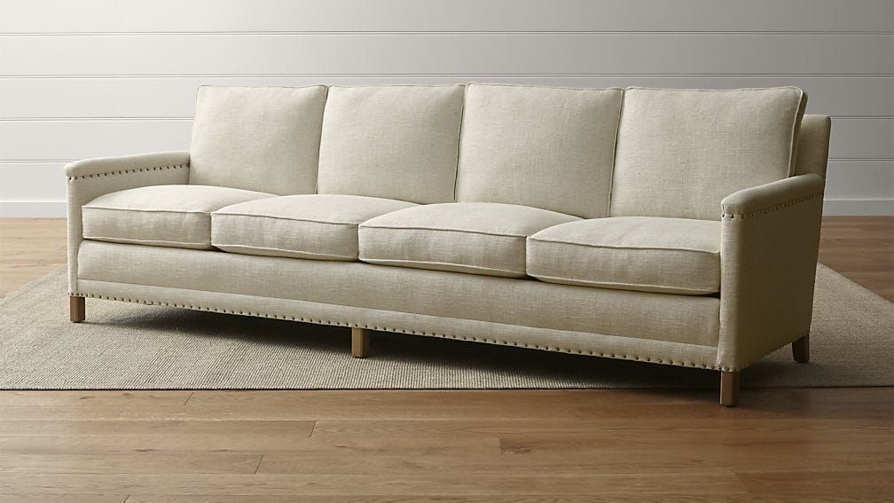 Trevor Oatmeal 4 Seater Sofa Crate And Barrel Very Well Within Four Seater Sofas (View 2 of 20)
