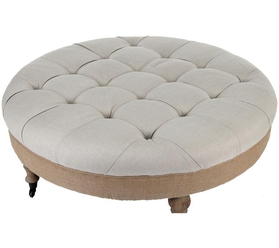 Upholstered Ottoman Coffee Table 25 Best Ideas About Leather Very Well Intended For Round Upholstered Coffee Tables (View 13 of 20)