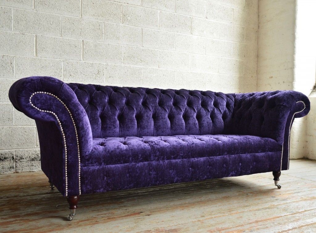 Velvet Fabric In Jewel Colors Trending Now Dsigners Well Pertaining To Velvet Purple Sofas (View 20 of 20)