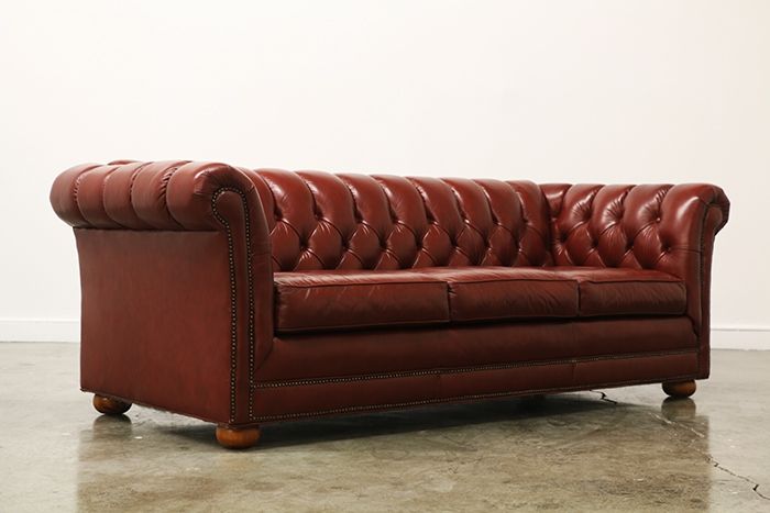 Vintage Tufted Leather Chesterfield Sofa Vintage Supply Store Perfectly In Tufted Leather Chesterfield Sofas (View 7 of 20)