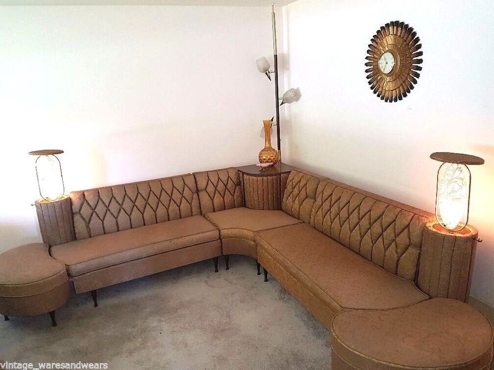 Vtg Newport Chesterfield Sectional Mcm Mid Century Luxury Sofa Nicely Within Newport Sofas (Photo 17 of 20)