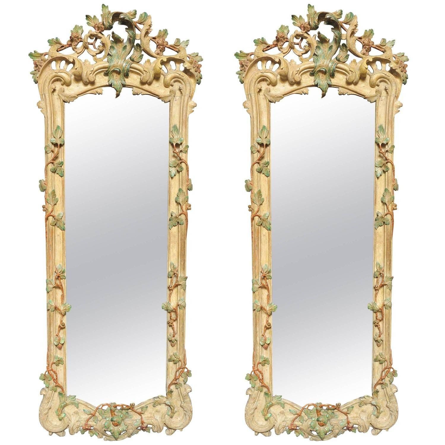 18th Century Pair Of German Rococo Mirrors 'girandoles,' Circa Within Rococo Mirrors (View 21 of 25)