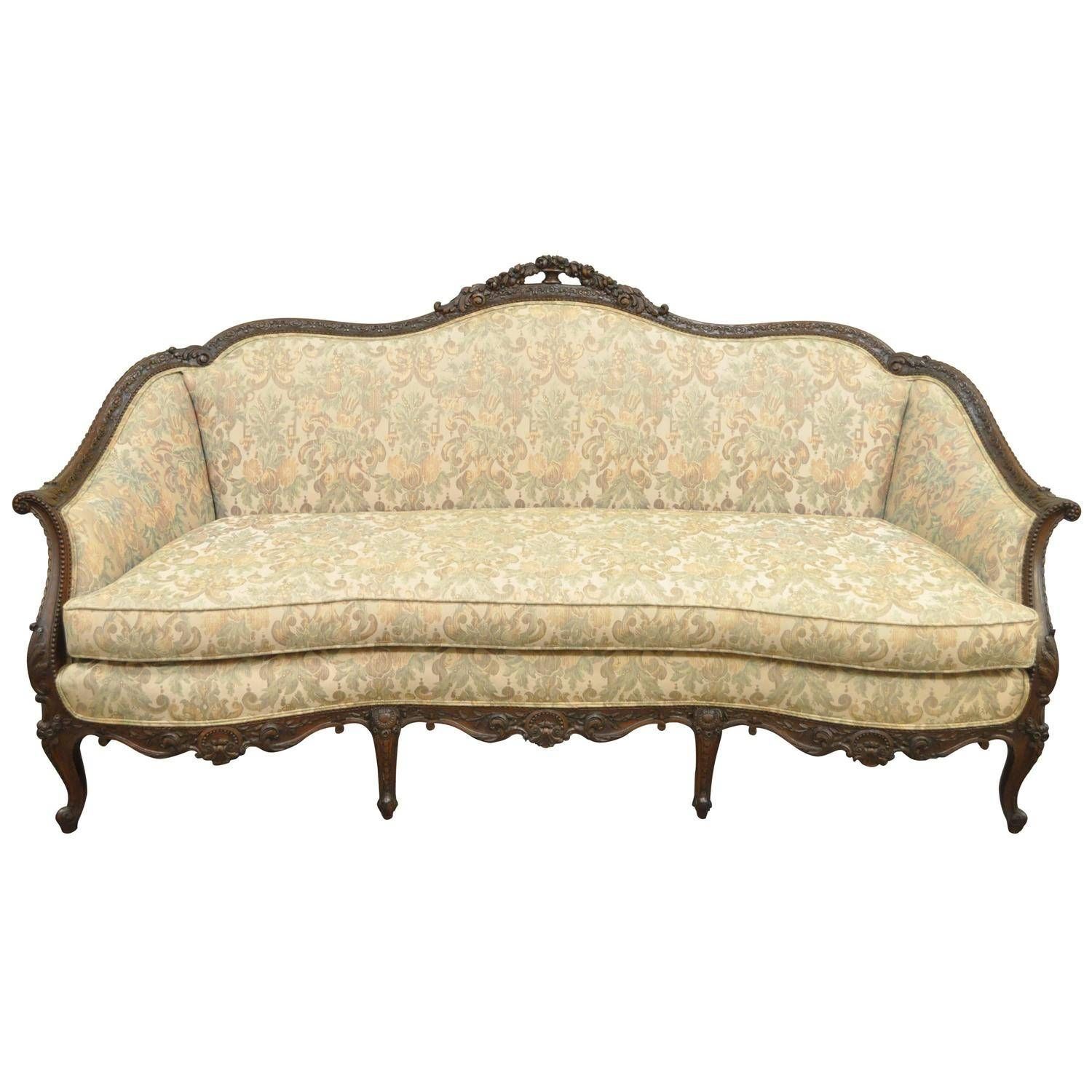 1930s French Louis Xv Hollywood Regency Style Finely Carved With 1930s Couch (Photo 172 of 299)