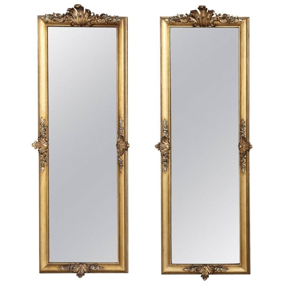 19th Century Pair Of French Baroque Gilded Mirrors At 1stdibs In Gilded Mirrors (View 9 of 25)