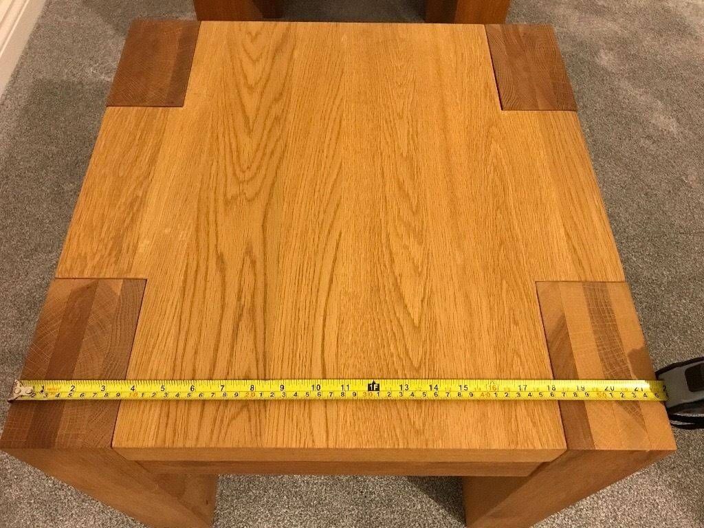 2 Chunky Oak Coffee Tables (55cm Wide, 55cm Deep, 45cm Tall) £40 In Chunky Oak Coffee Tables (View 29 of 30)