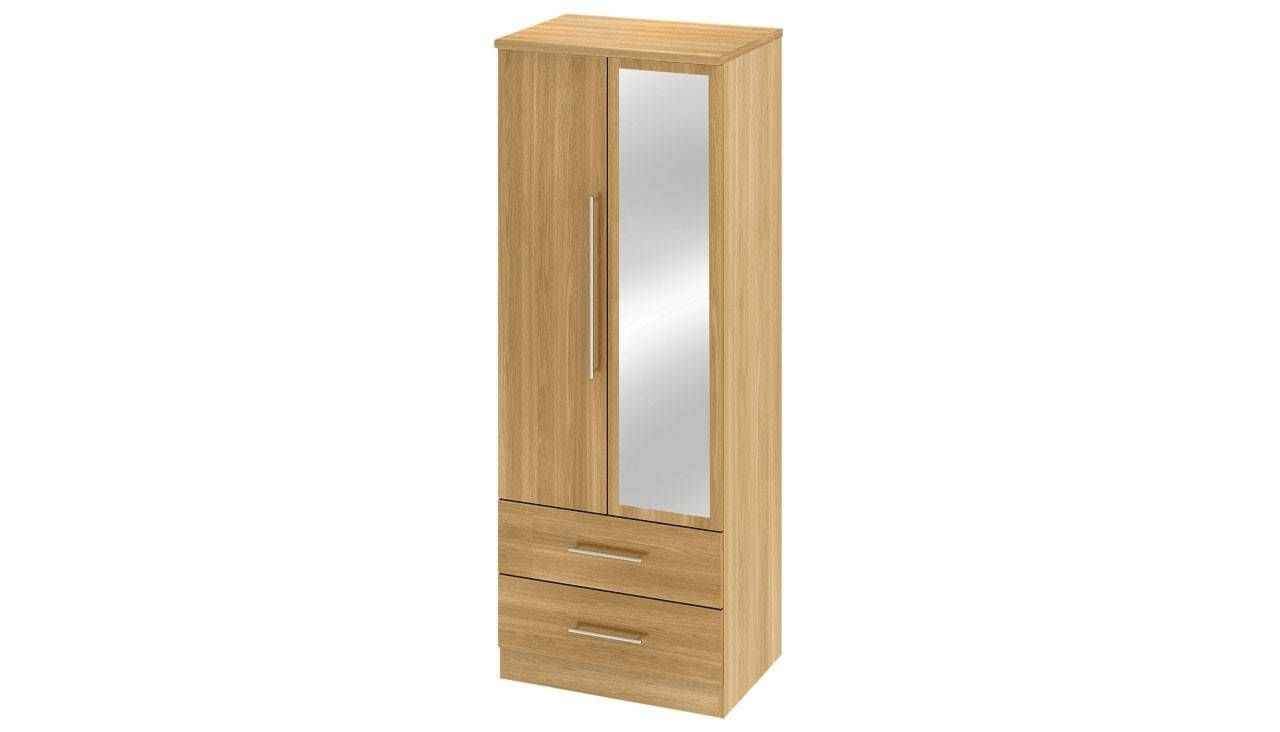 2 Door Wardrobe With Mirror And Storage From The Sherwood Range Intended For Double Wardrobes With Mirror (View 14 of 15)