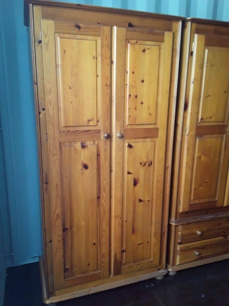 2 Pine Wardrobes , 2 Chest Of Drawers , 2 Bed Side Cabinets  (View 12 of 15)
