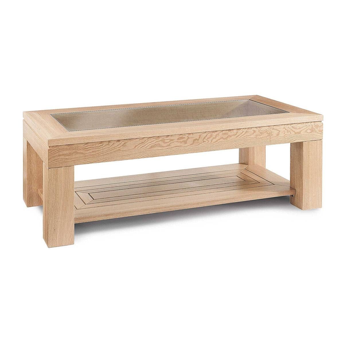 20 Great Rectangular Oak Coffee Tables | Home Design Lover Inside Glass And Oak Coffee Tables (View 17 of 30)