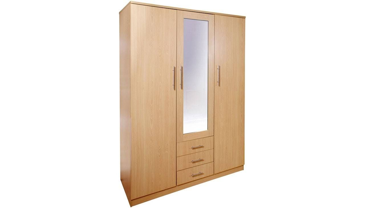 3 Door Wardrobe From The Marseille Range | Ahf With Cheap Wardrobes (View 5 of 15)