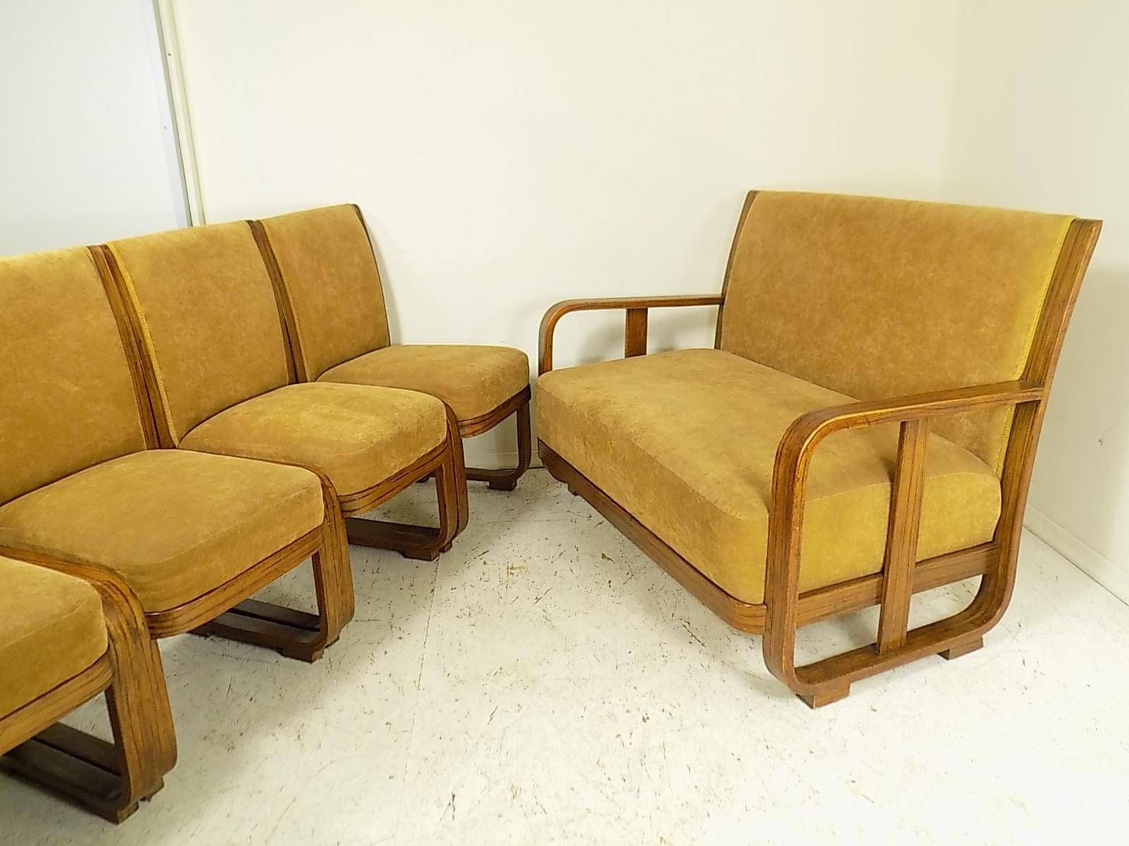 4 Chairs And Sofastefan Sienicki For Thonet, 1930s For Sale At Regarding 1930s Couch (Photo 187 of 299)