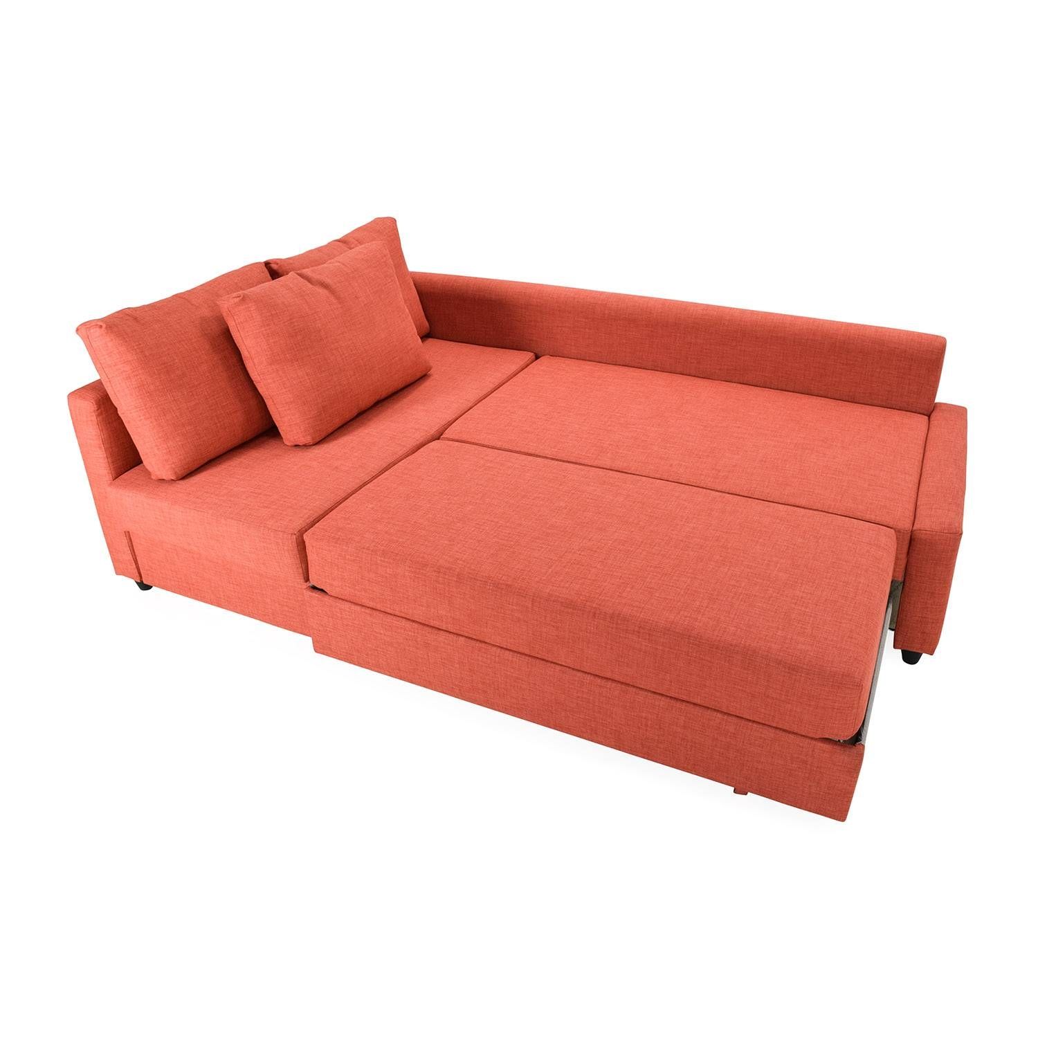 49% Off – Ikea Friheten Sofa Bed With Chaise / Sofas Throughout Orange Ikea Sofas (View 23 of 30)