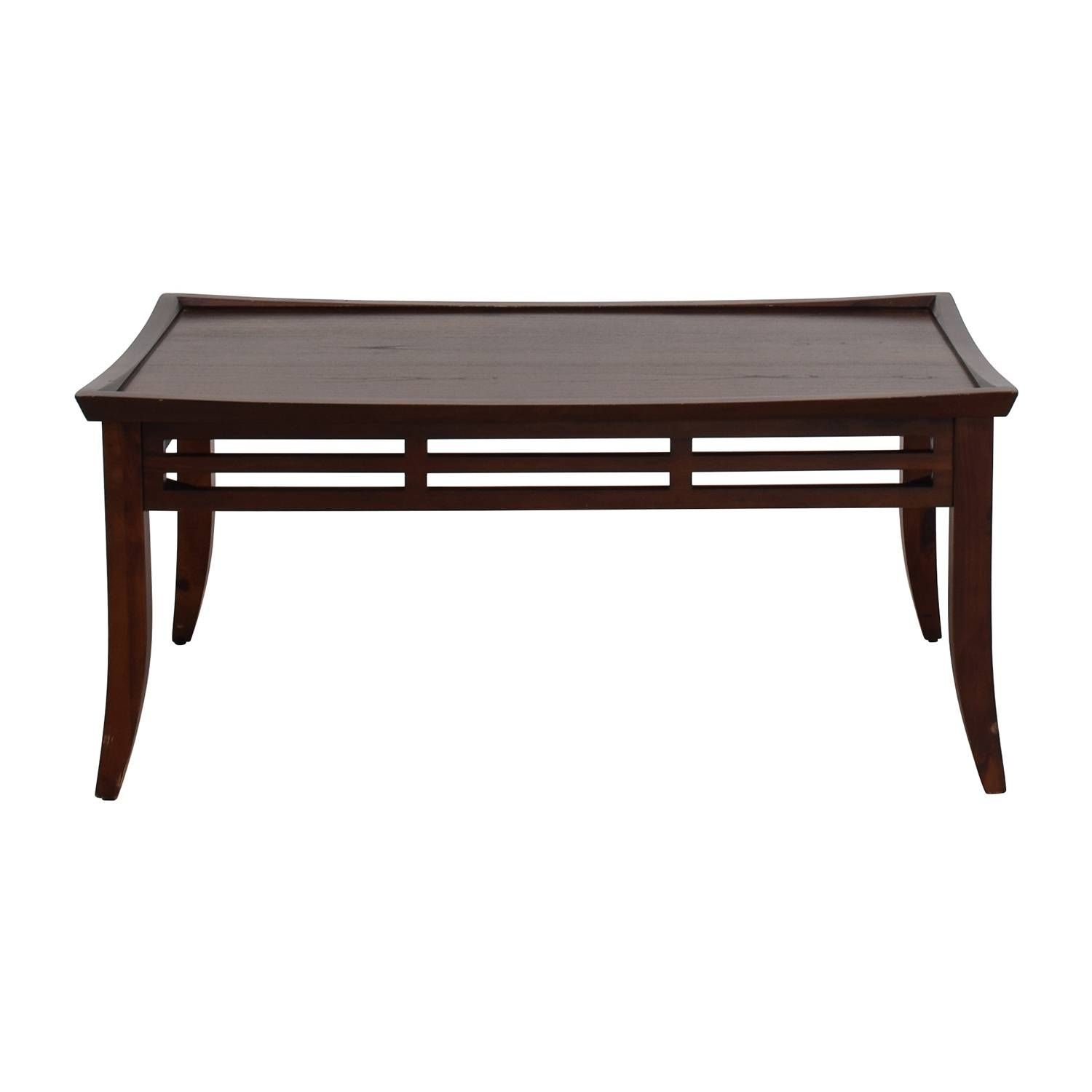56% Off – Light Brown Coffee Table With Bottom Shelf / Tables In Dark Brown Coffee Tables (View 25 of 30)