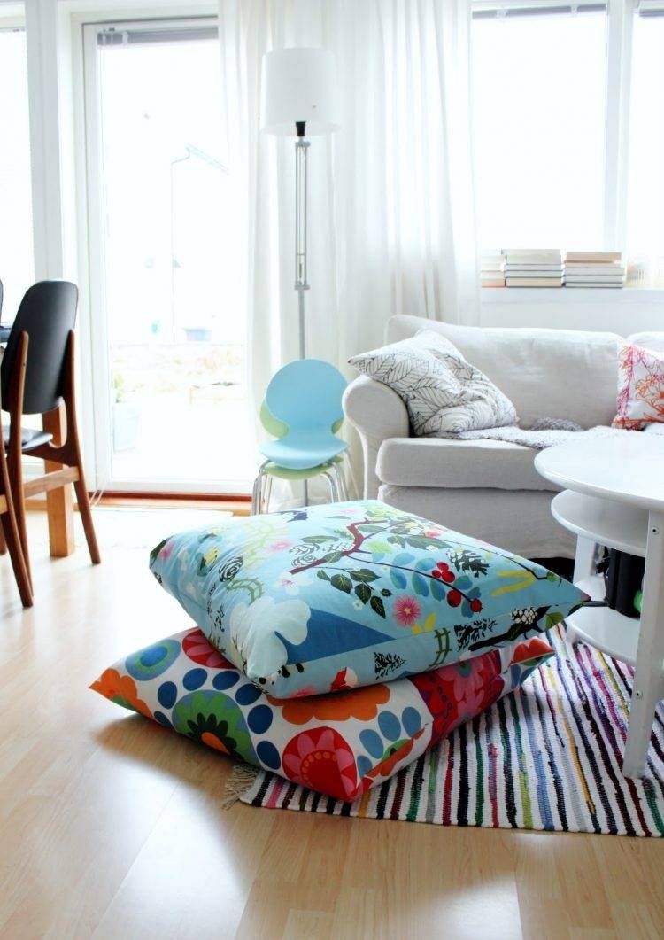 57 Cool Ideas To Decorate Your Place With Floor Pillows – Shelterness Intended For Floor Cushion Sofas (View 12 of 30)