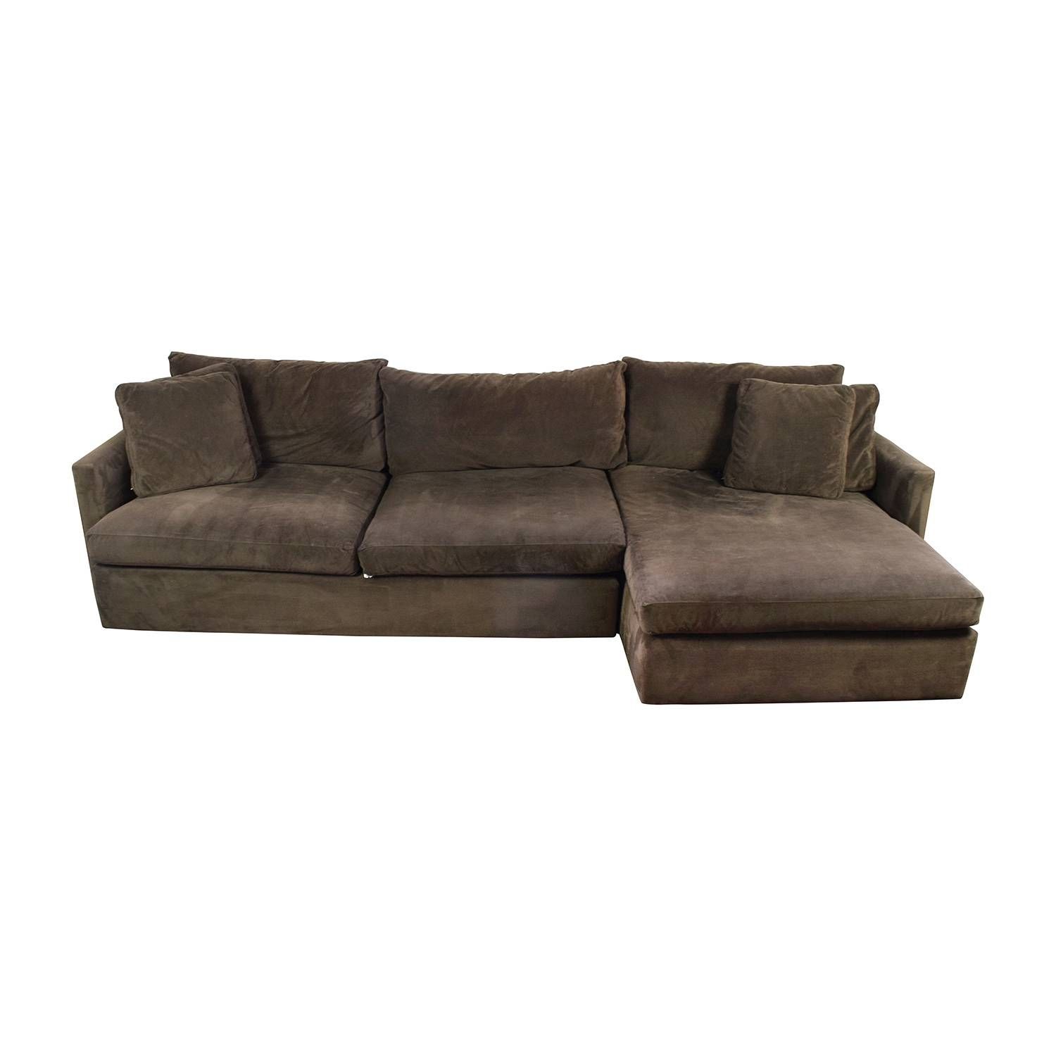 89% Off – Crate And Barrel Crate & Barrel Brown Left Arm Sectional Regarding Crate And Barrel Sectional Sofas (View 6 of 30)