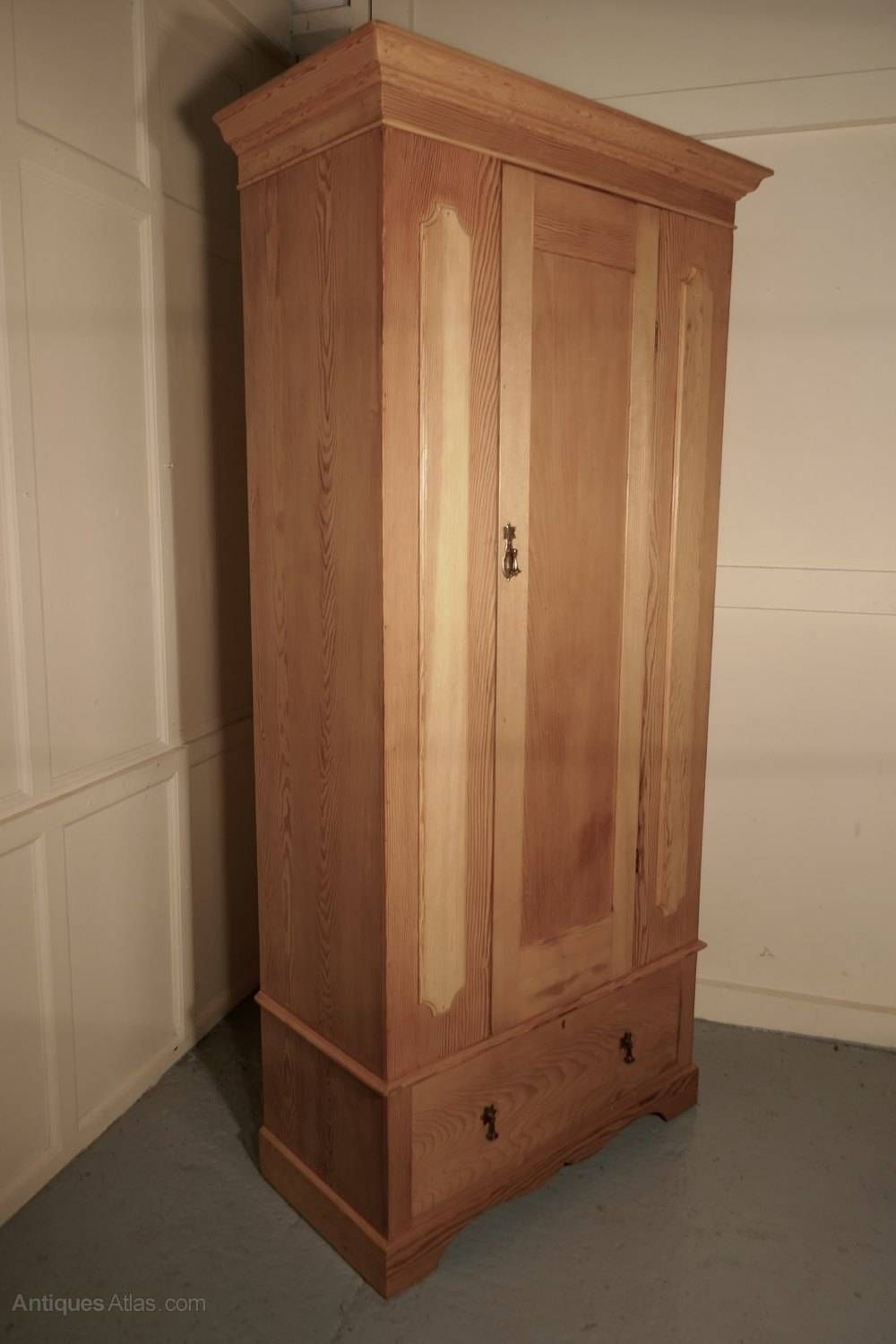 A Victorian Stripped Pine Wardrobe – Antiques Atlas Intended For Victorian Pine Wardrobes (Photo 14 of 15)