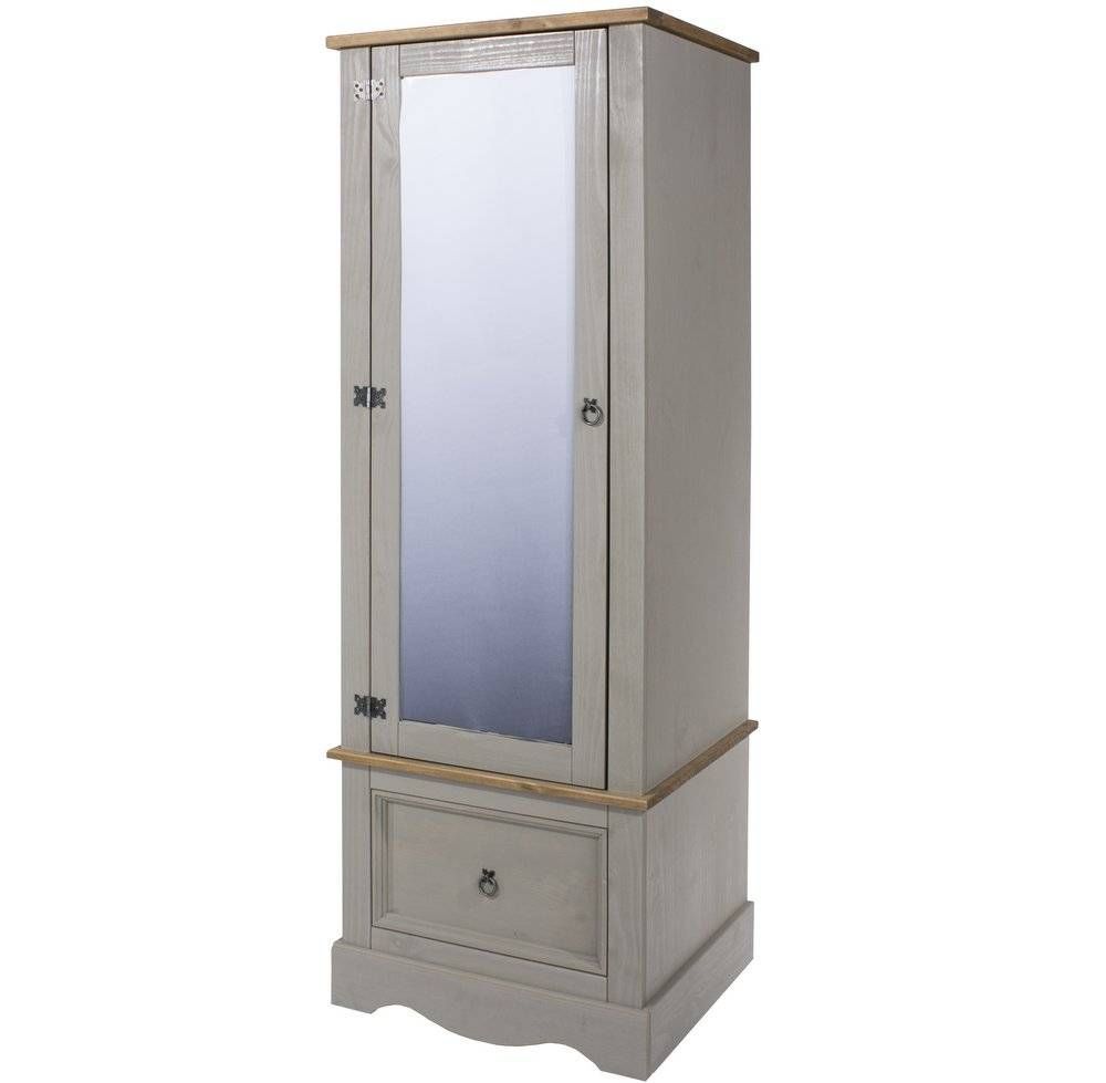 Abdabs Furniture – Corona Grey Washed Single Wardrobe With Intended For Single Wardrobes (View 7 of 15)