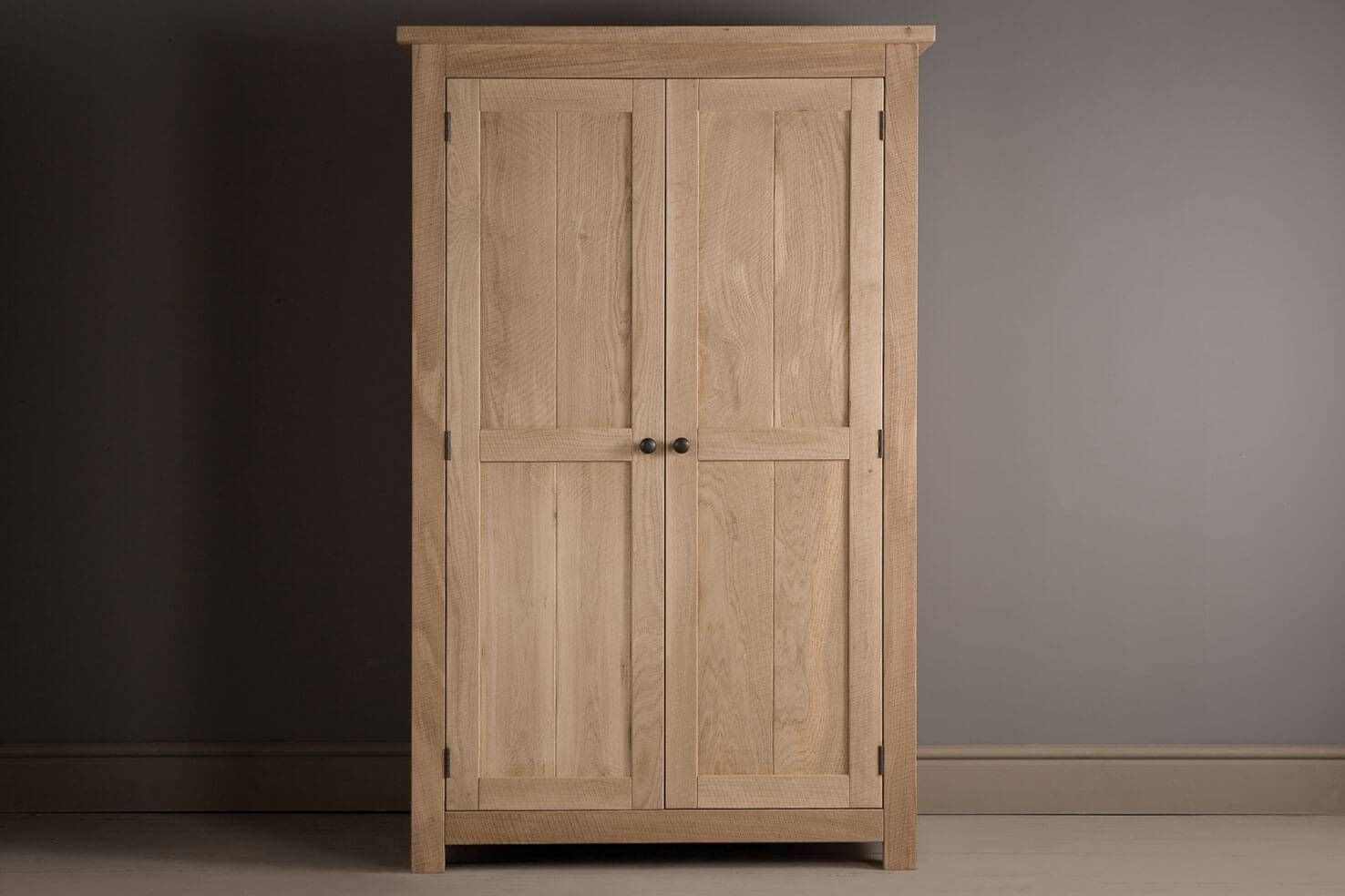 Alderman Oak Wardrobe, Handcraftedindigo Furniture In Oak Wardrobes (View 2 of 15)