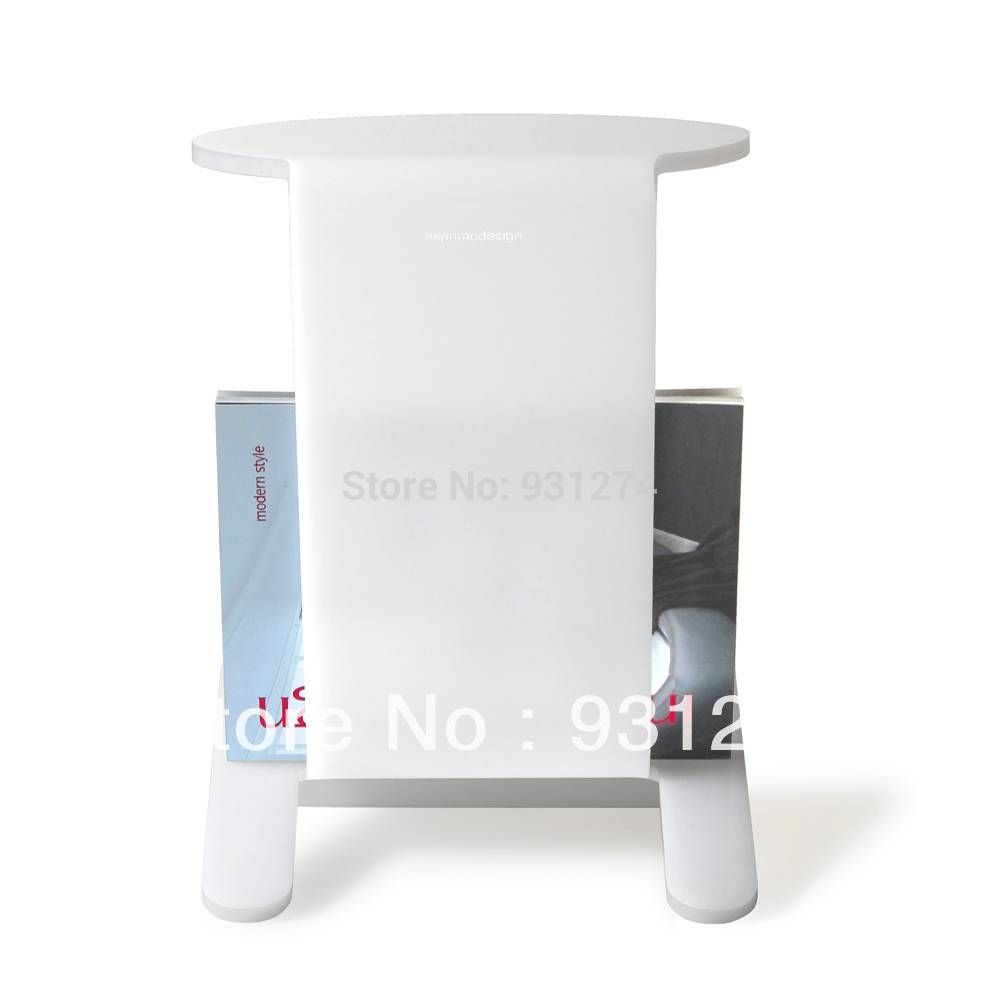 Aliexpress : Buy Acrylic Side Table With Magazine Rack Coffee Intended For Acrylic Coffee Tables With Magazine Rack (View 30 of 30)