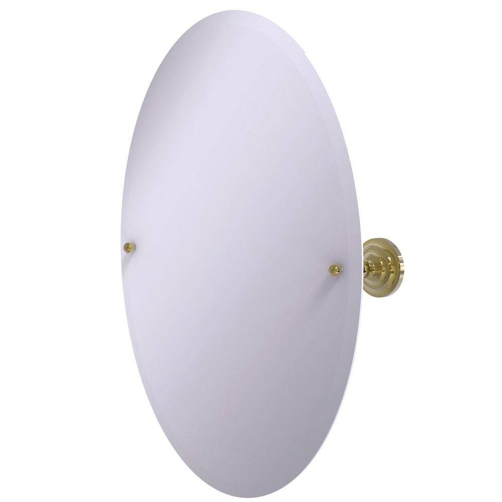 Allied Brass Prestige Que New Frameless Oval Tilt Mirror With Throughout Beveled Edge Oval Mirrors (Photo 17 of 25)