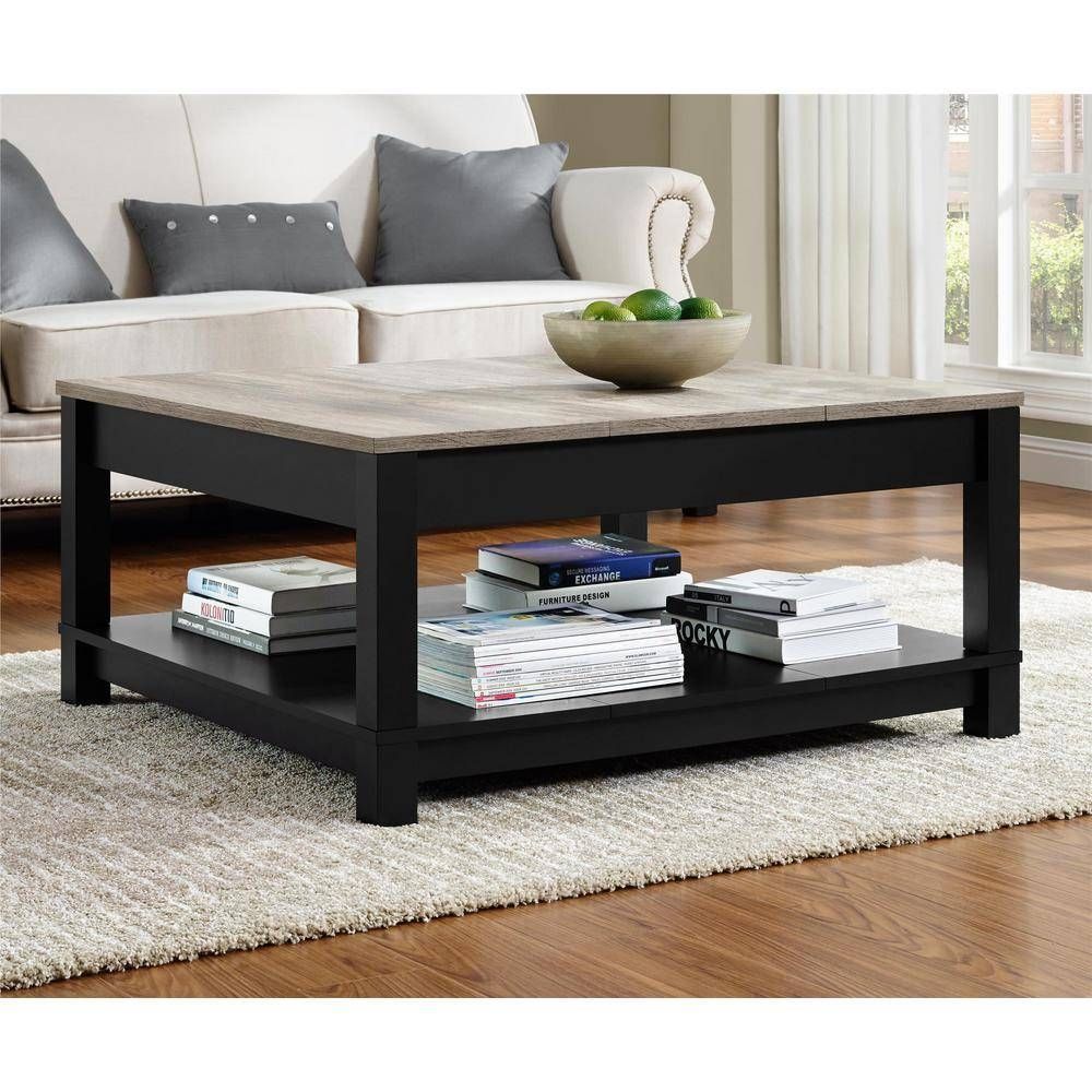 Altra Furniture Carver Matte Black Storage Coffee Table Inside Storage Coffee Tables (View 24 of 30)