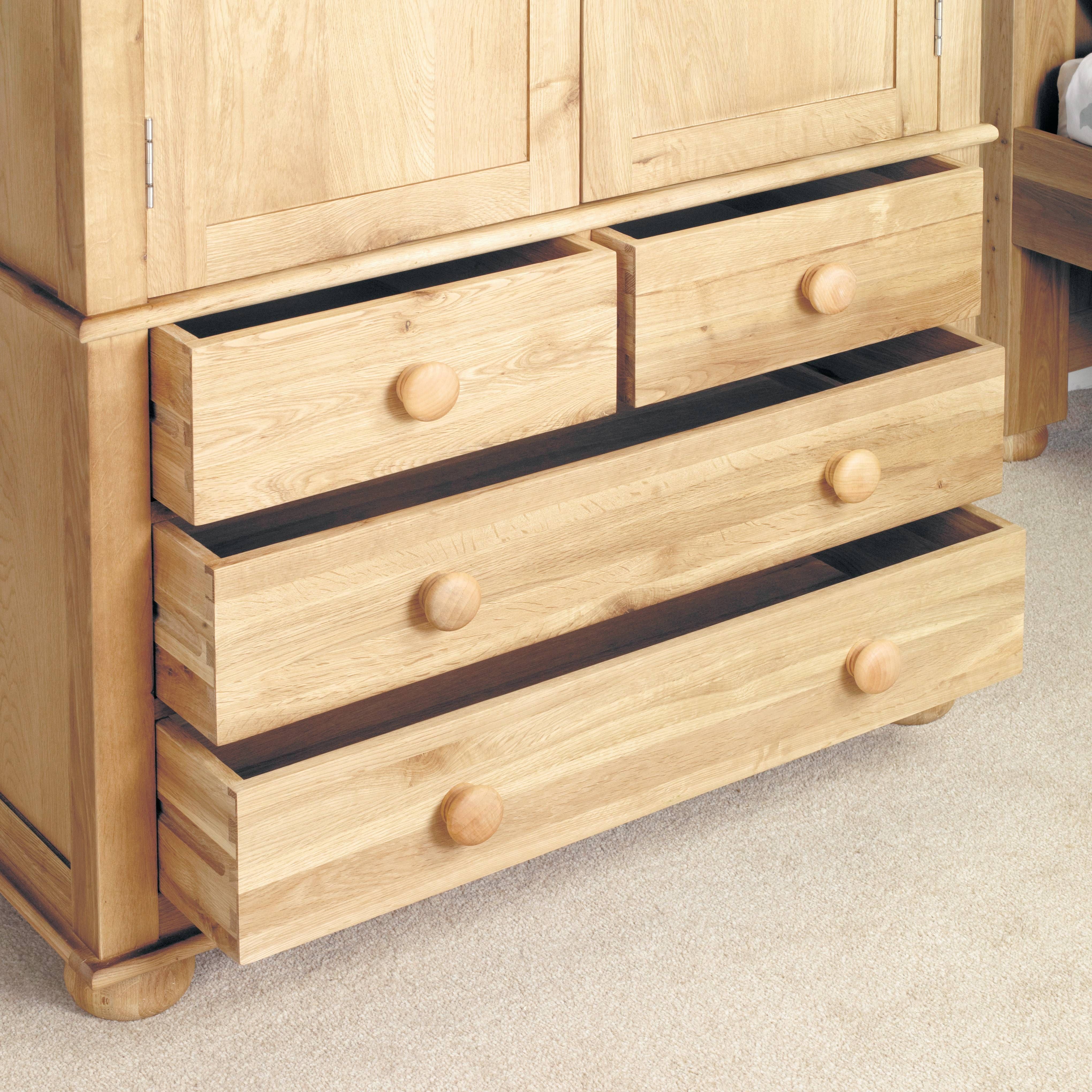 Amelie Oak Childrens Double Wardrobe | Style Our Home Throughout Childrens Double Rail Wardrobes (View 12 of 30)