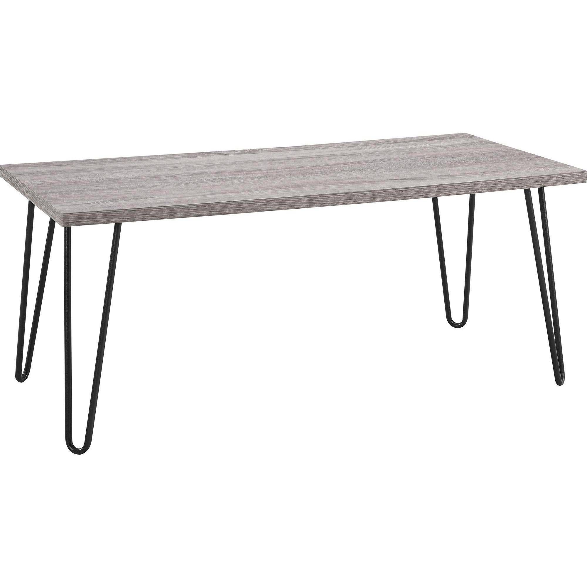Ameriwood Home Owen Retro Coffee Table, Distressed Gray Oak Throughout White Retro Coffee Tables (View 6 of 30)