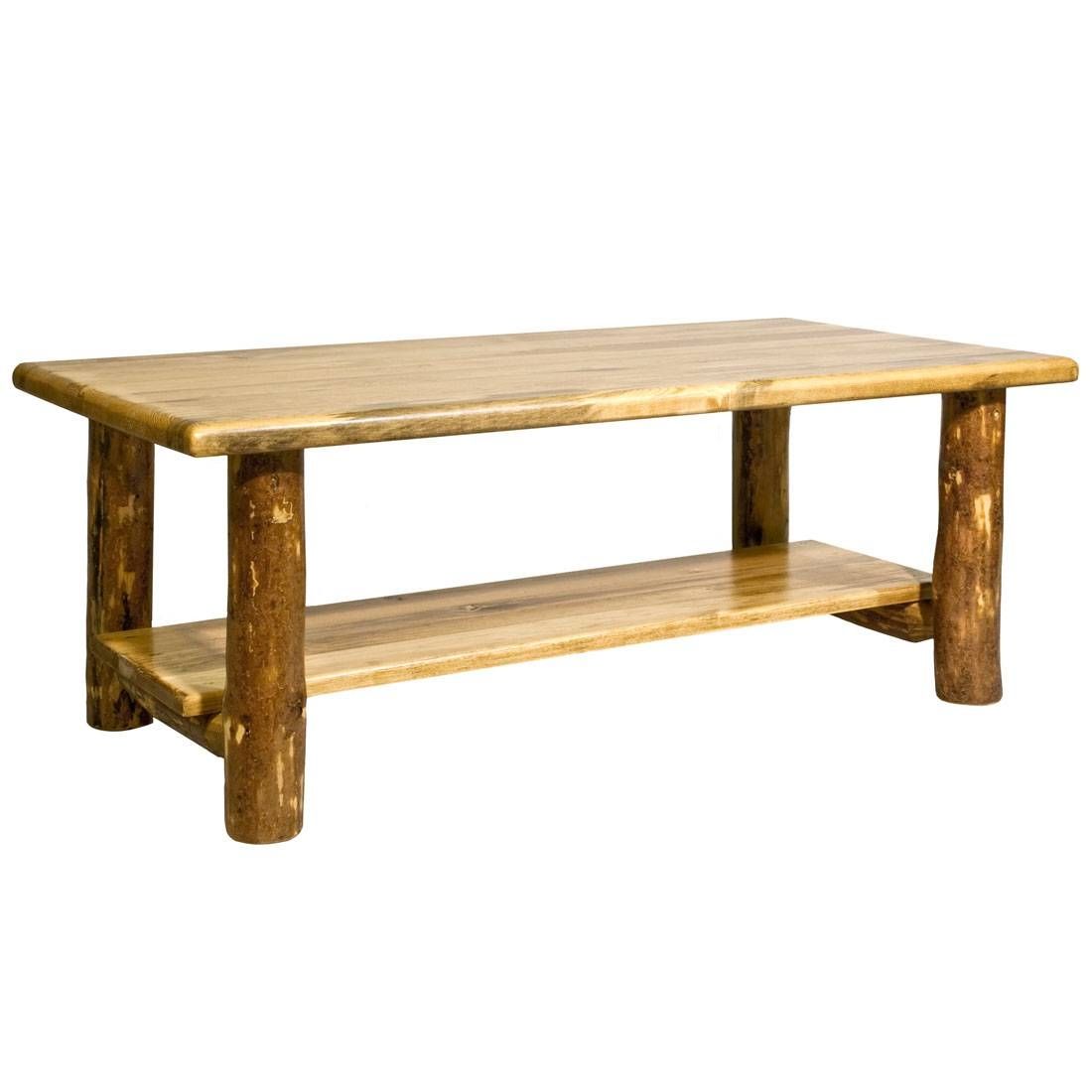 Amish Log Tables – Rustic Log Furnitureamish Meadows For Country Coffee Tables (View 30 of 30)