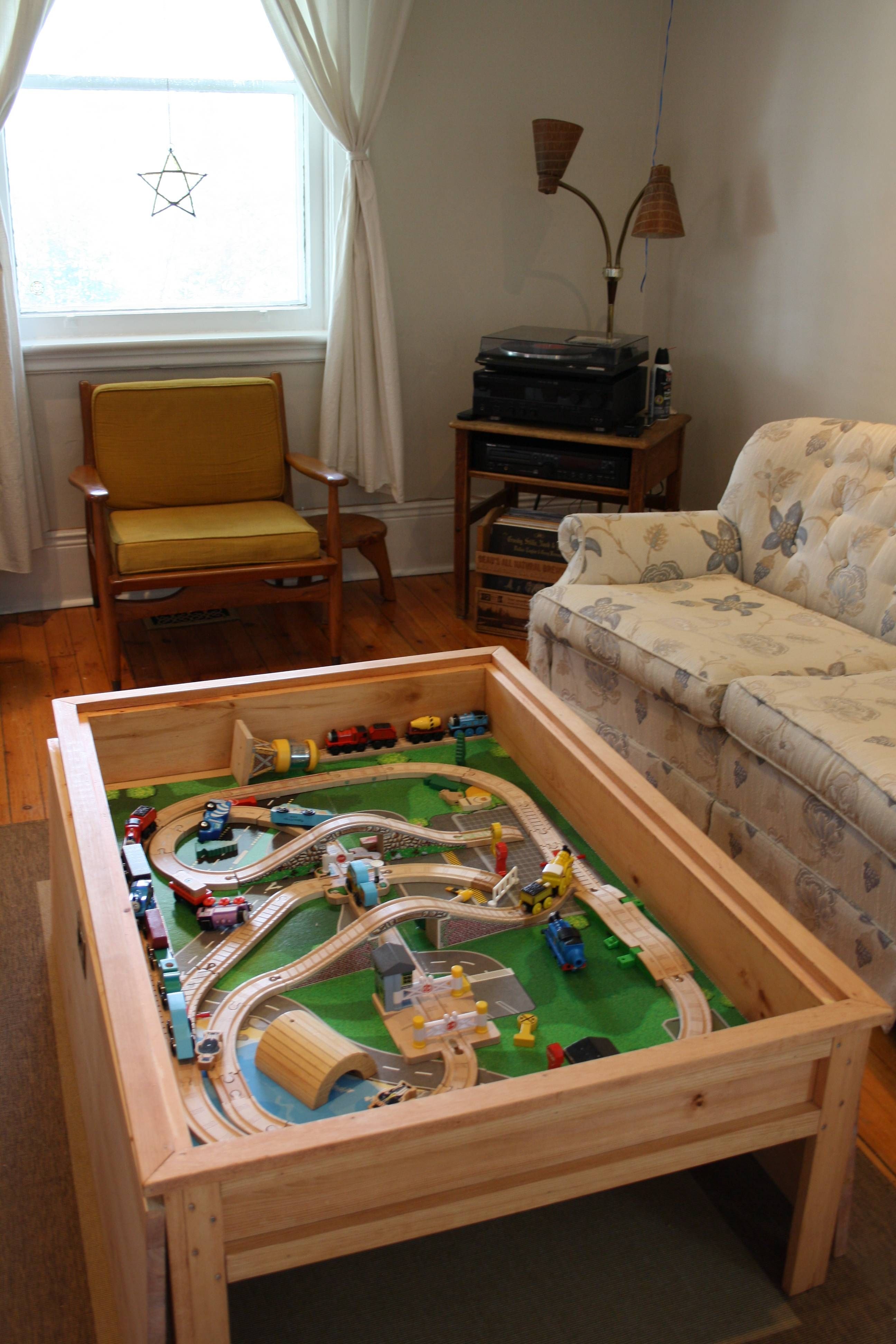 Ana White | Mom's Train Table – Our Version – Diy Projects With Regard To Kids Coffee Tables (View 28 of 30)