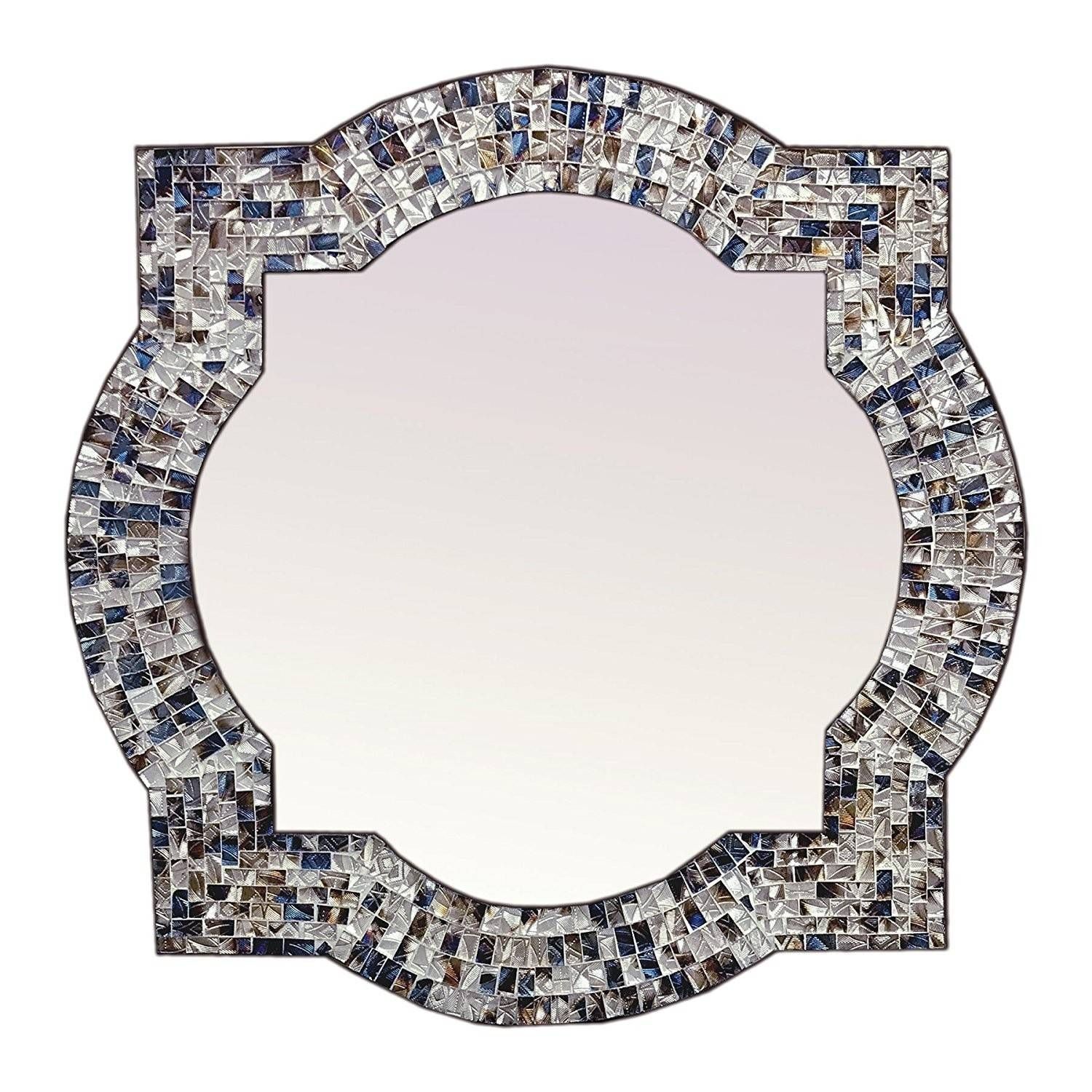 Andalusian Quatrefoil Mirror, Lindaraja Designer Mosaic Glass In Mosaic Wall Mirrors (View 13 of 25)