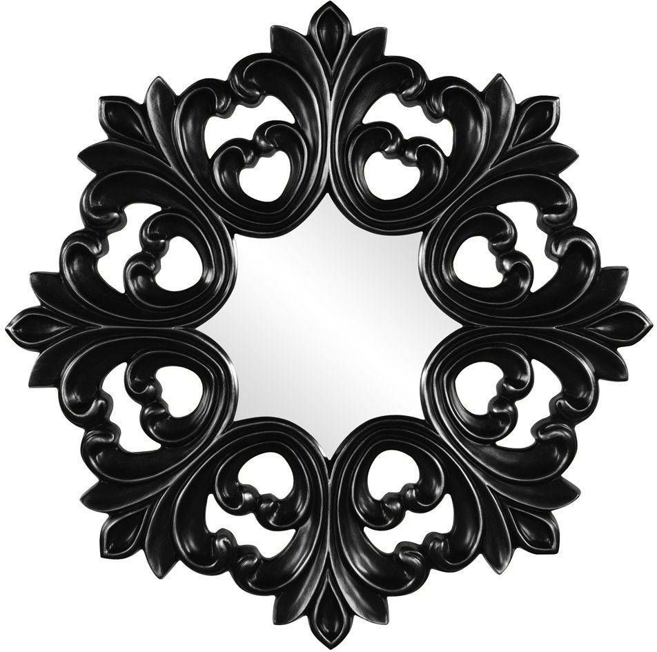 Annabelle Black Baroque Mirror From Howard Elliott | Coleman Furniture Throughout Black Baroque Mirrors (View 21 of 25)