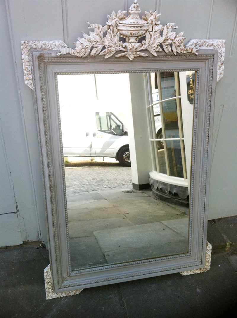 Antique French Painted Urn Crested Wall Mirror. – Antique All Our Inside French Mirrors (Photo 1 of 25)