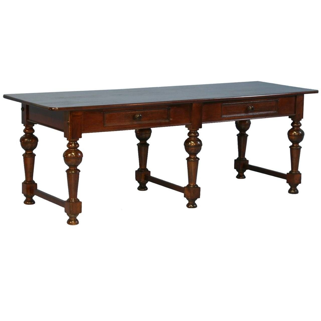 Antique Long Library Table Console Table With 6 Legs, Denmark Throughout Low Sofa Tables (View 23 of 30)