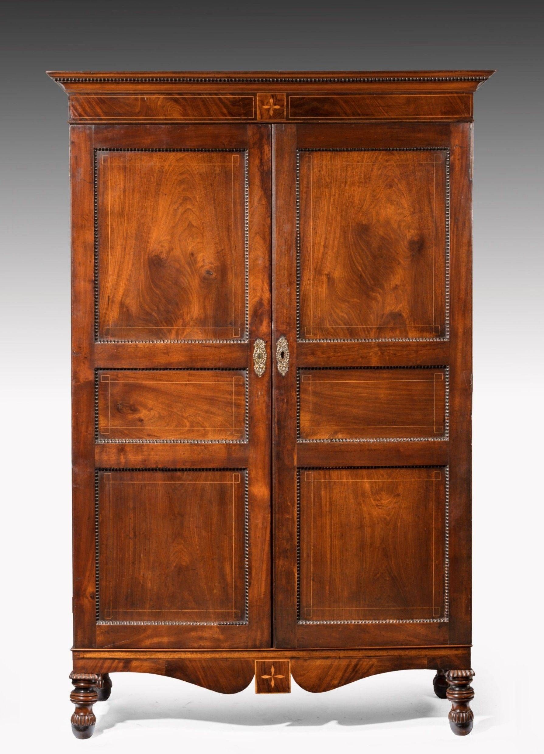 Antique Mahogany Wardrobes – The Uk's Premier Antiques Portal With Regard To Antique Wardrobes (View 12 of 15)