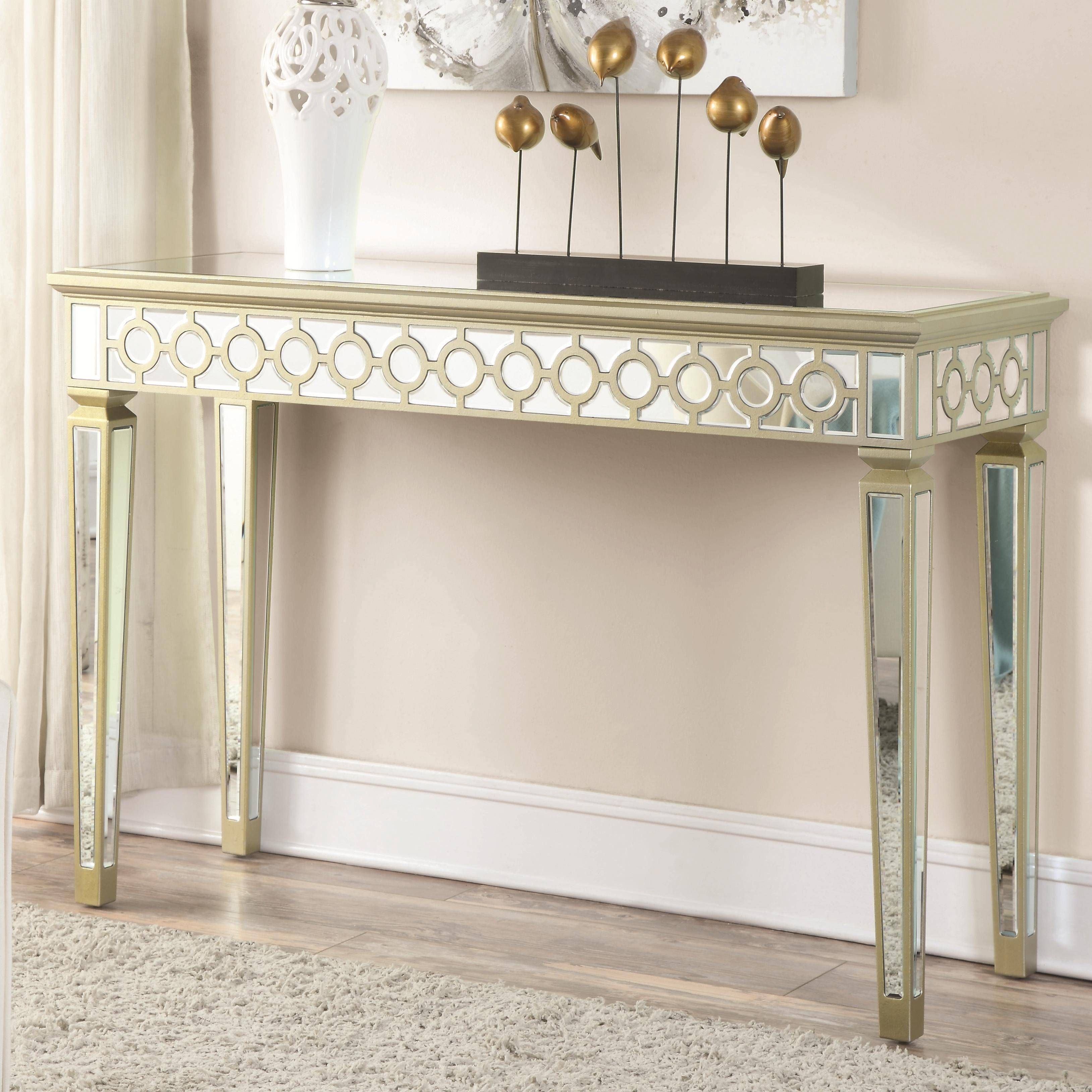Antique Mirrored Entry Table | Decorative Table Decoration Intended For Vintage Mirror Coffee Tables (Photo 29 of 30)
