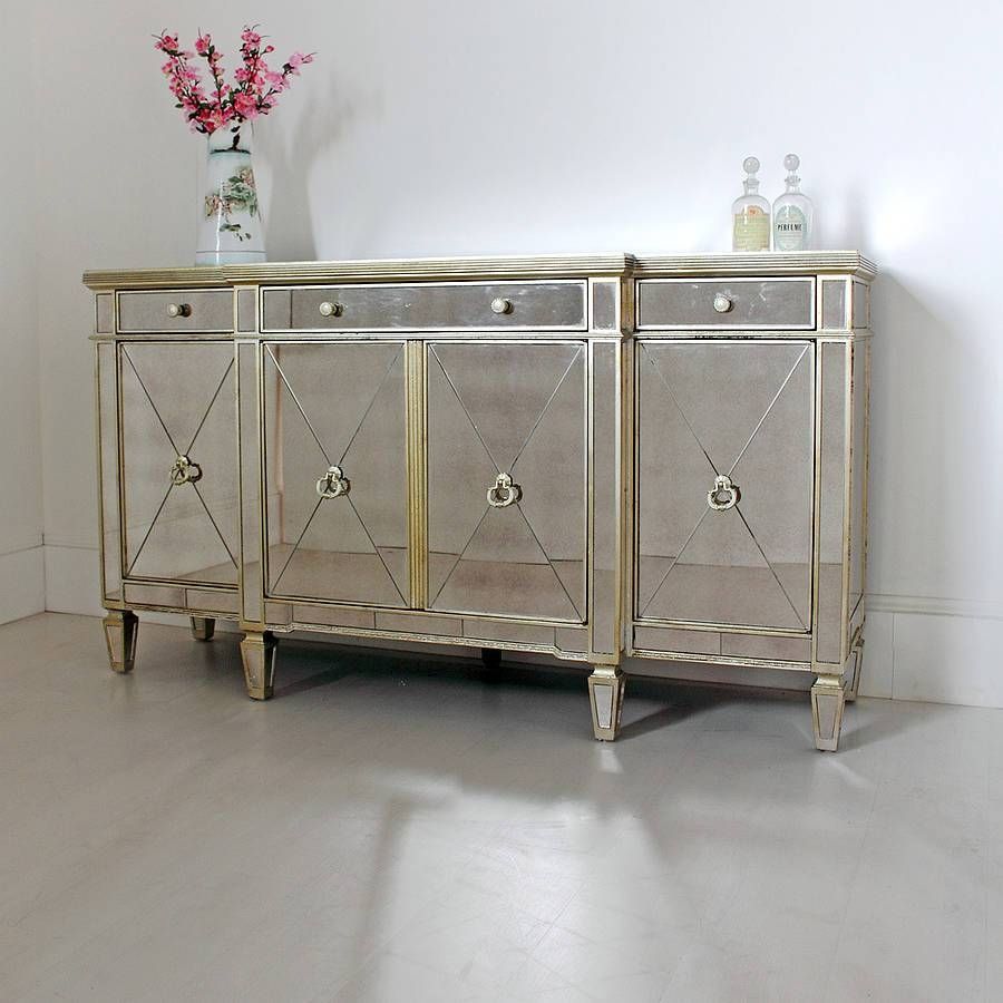 Antique Sideboard With Mirror Door — New Decoration : Antique Inside Silver Sideboards (View 11 of 30)