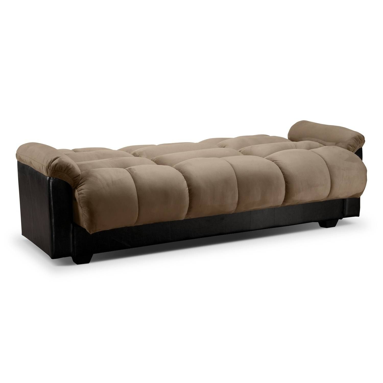 Ara Futon Sofa Bed With Storage – Hazelnut | Value City Furniture Inside Storage Sofa Beds (View 21 of 30)