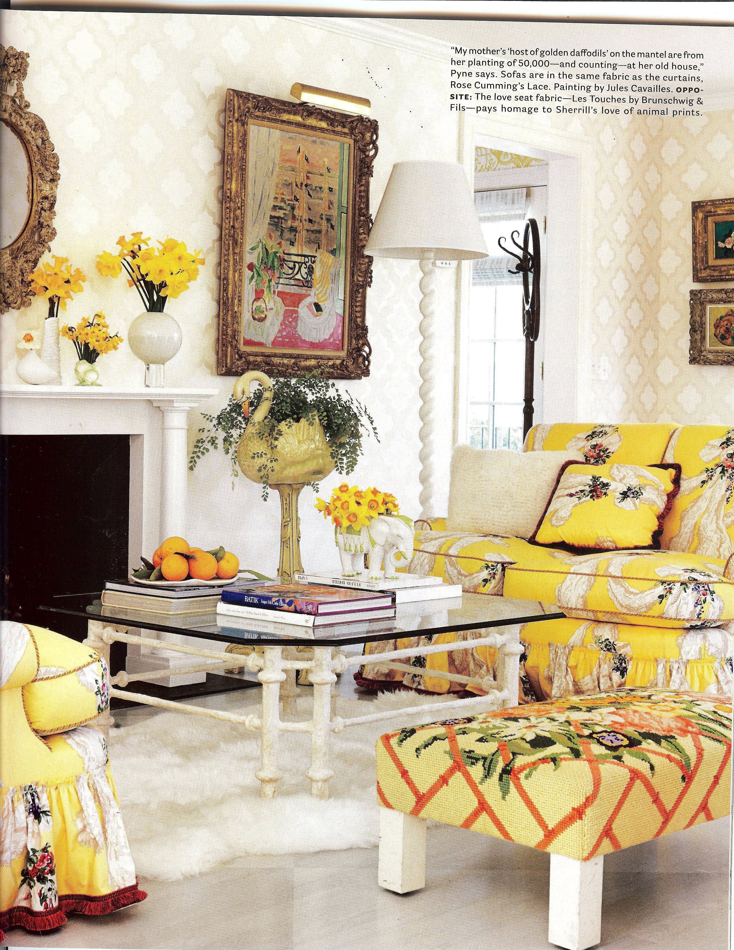 Are Those Chintz Fabrics That I See In House Beautiful Feb 2013 With Regard To Chintz Fabric Sofas (Photo 9 of 30)