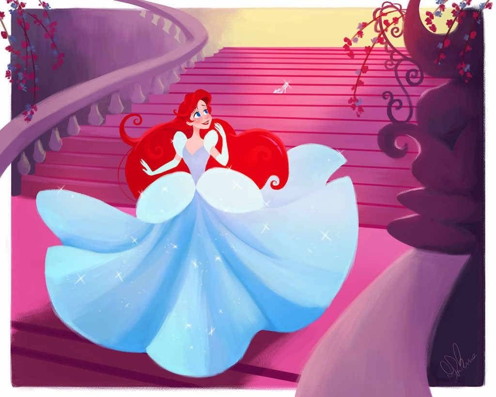 Ariel As Cinderella From Disney Princesses Swap Wardrobes (& Lives With Regard To The Princess Wardrobes (Photo 15 of 15)