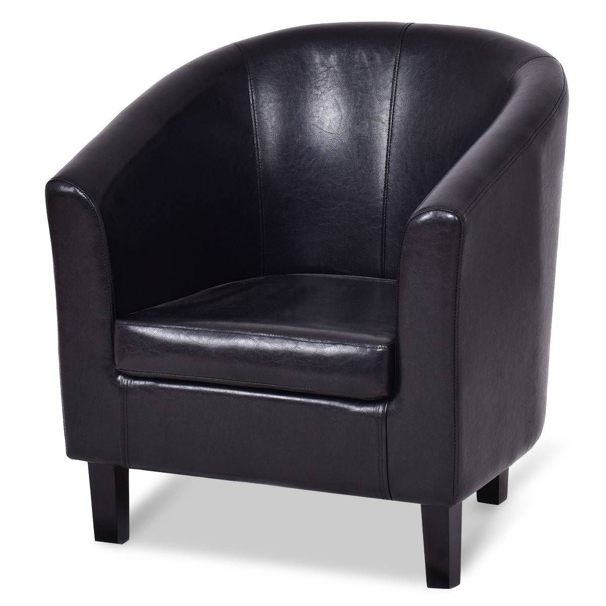 Arm Chair Pu Leather Single Sofa With Cushion – Arm Chairs In Single Sofa Chairs (View 15 of 30)