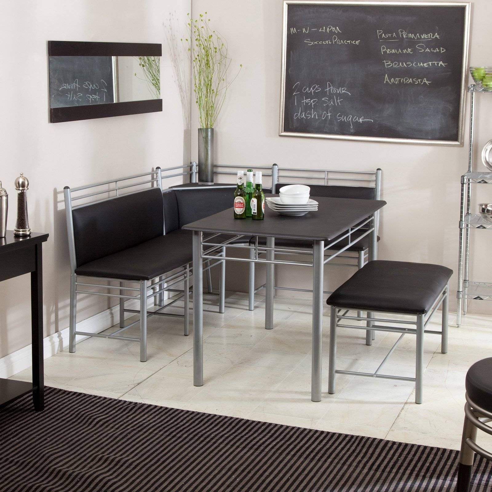 Attractive White Kitchen Nook Set Tables And Chairs Com With Small Inside Sofas For Kitchen Diner (Photo 23 of 30)
