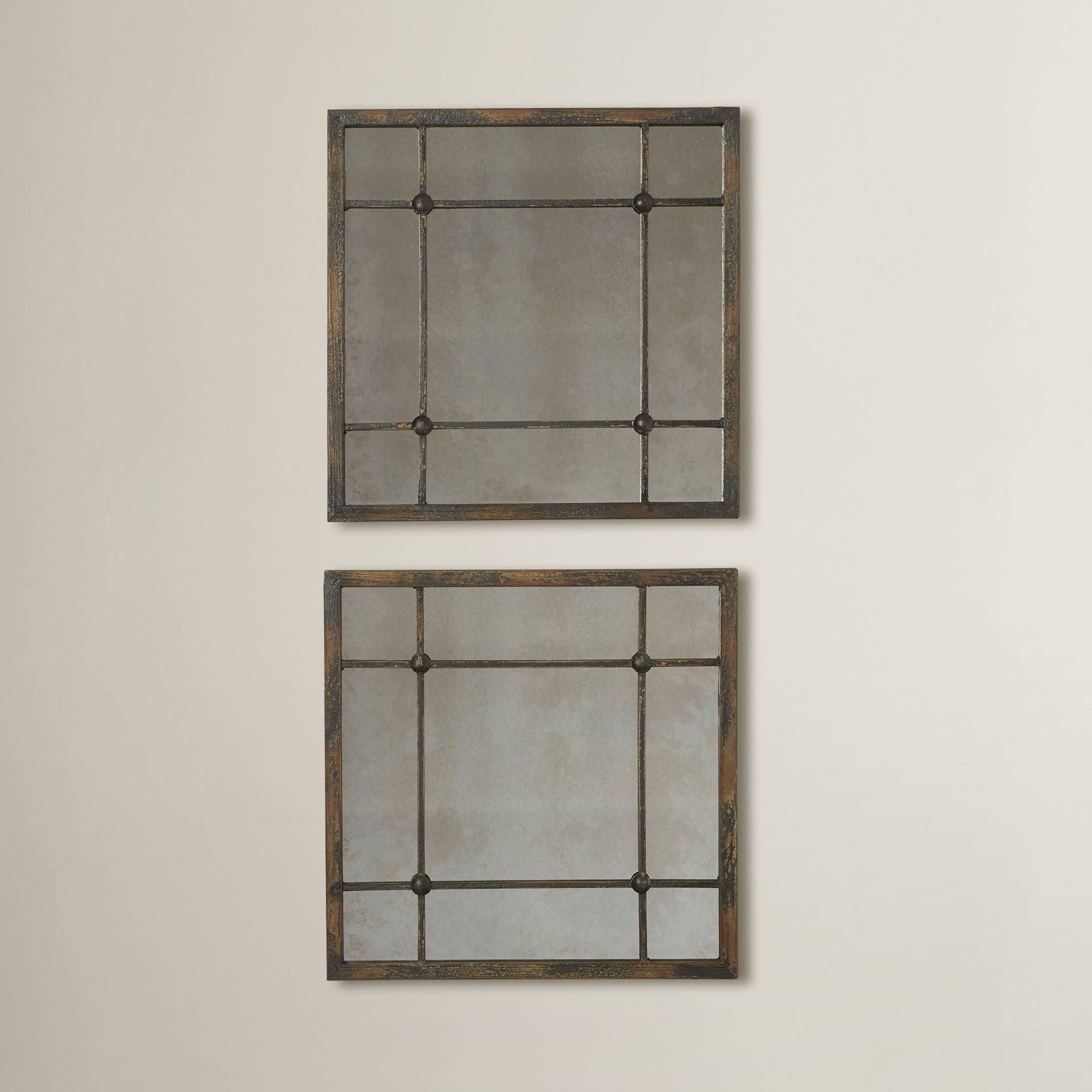 August Grove 2 Piece Square Wall Mirror Set & Reviews | Wayfair Pertaining To Square Wall Mirrors (View 1 of 25)